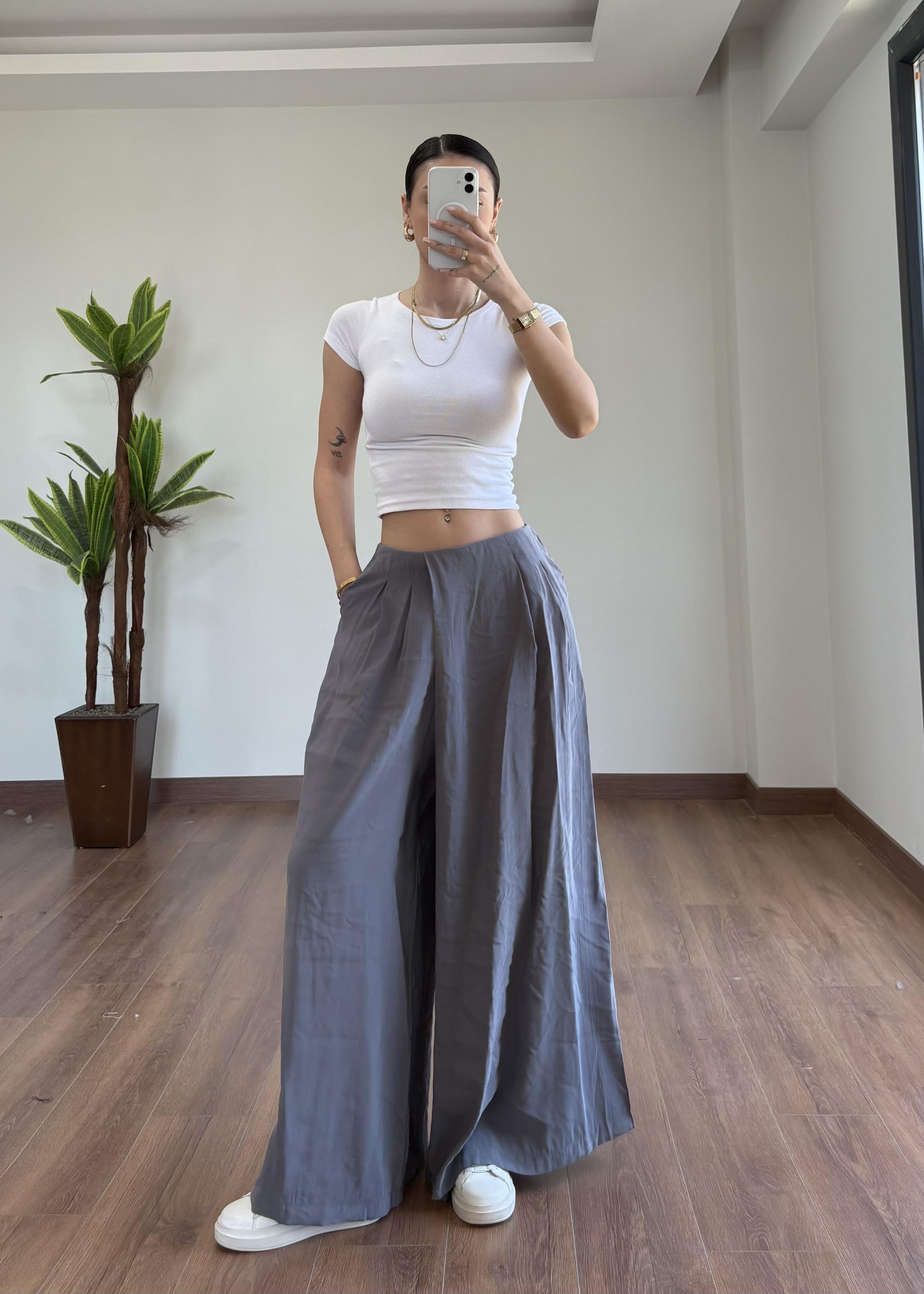 Doris Gri Etek Pantolon