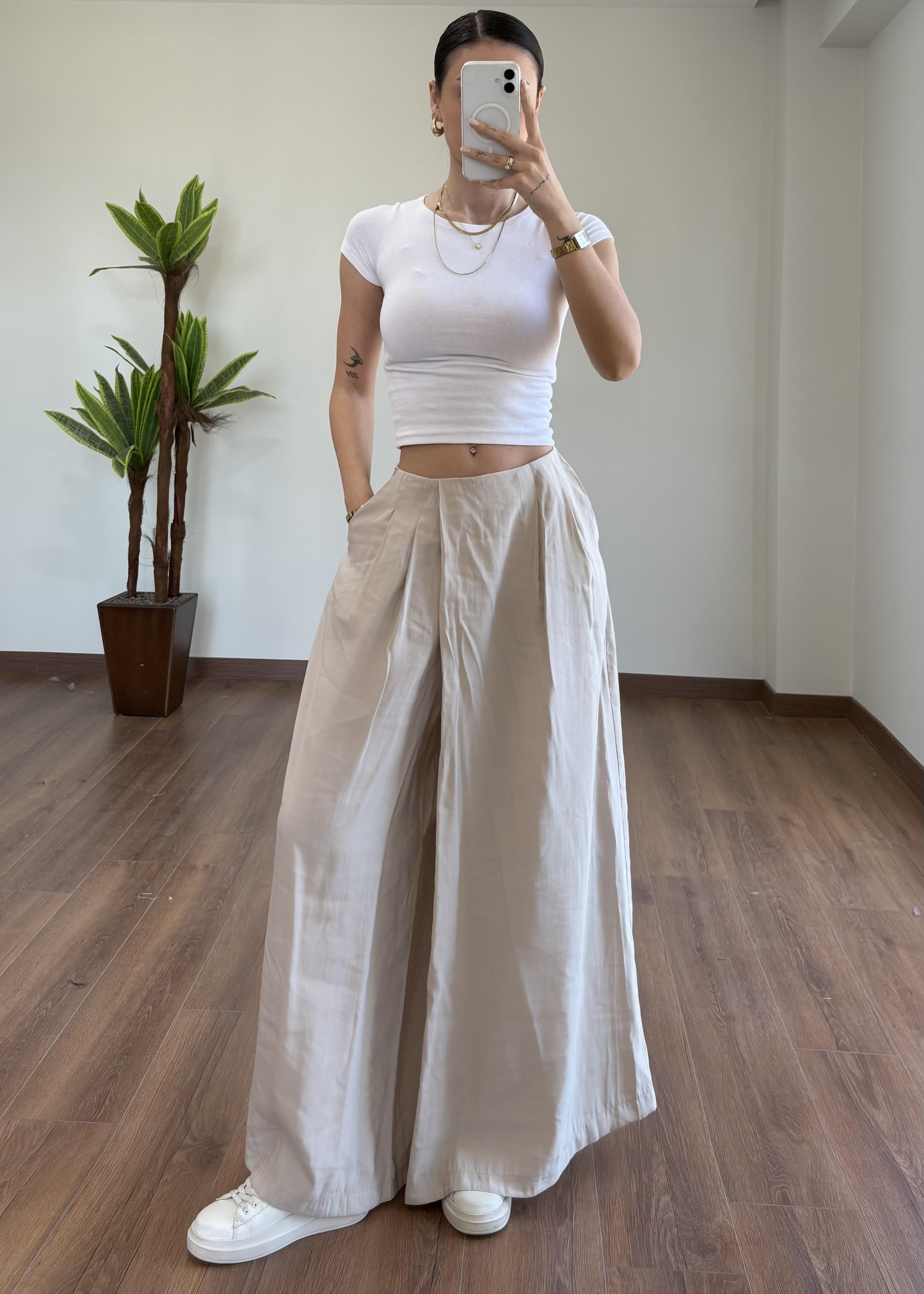 Doris Krem Etek Pantolon