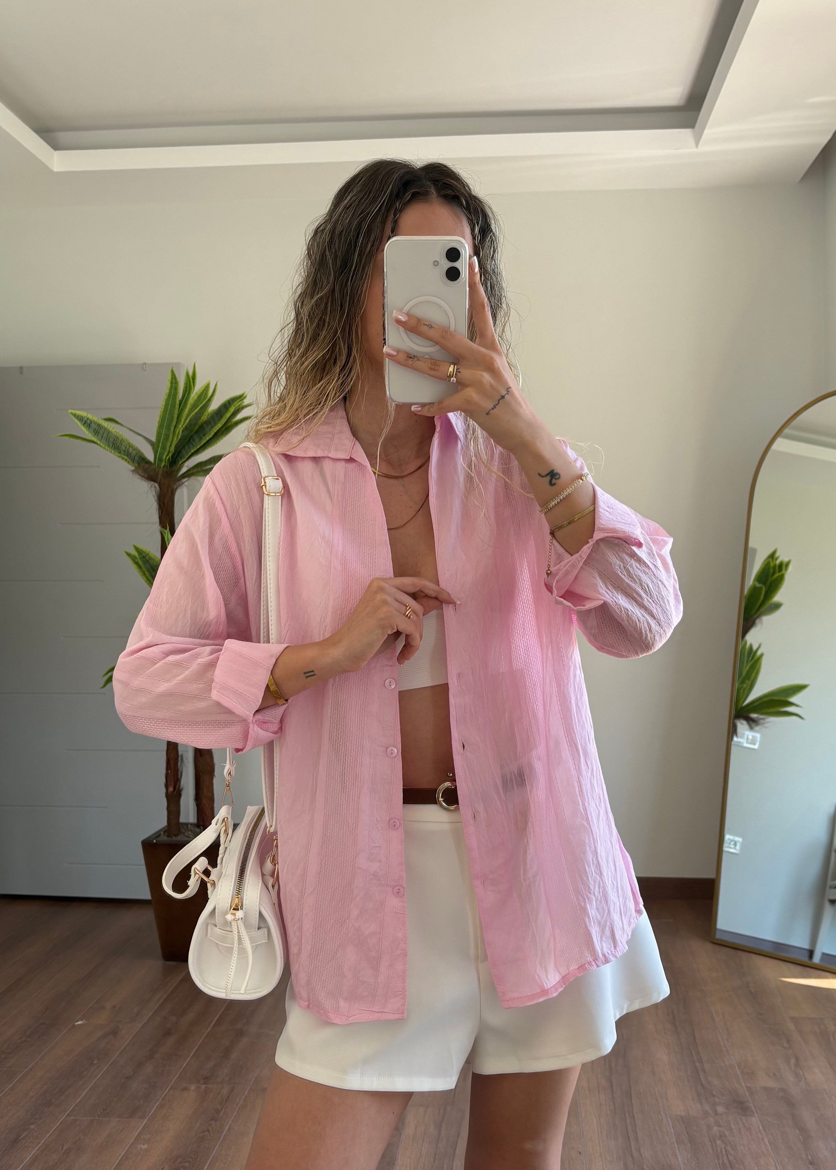 Florah Pembe Gömlek