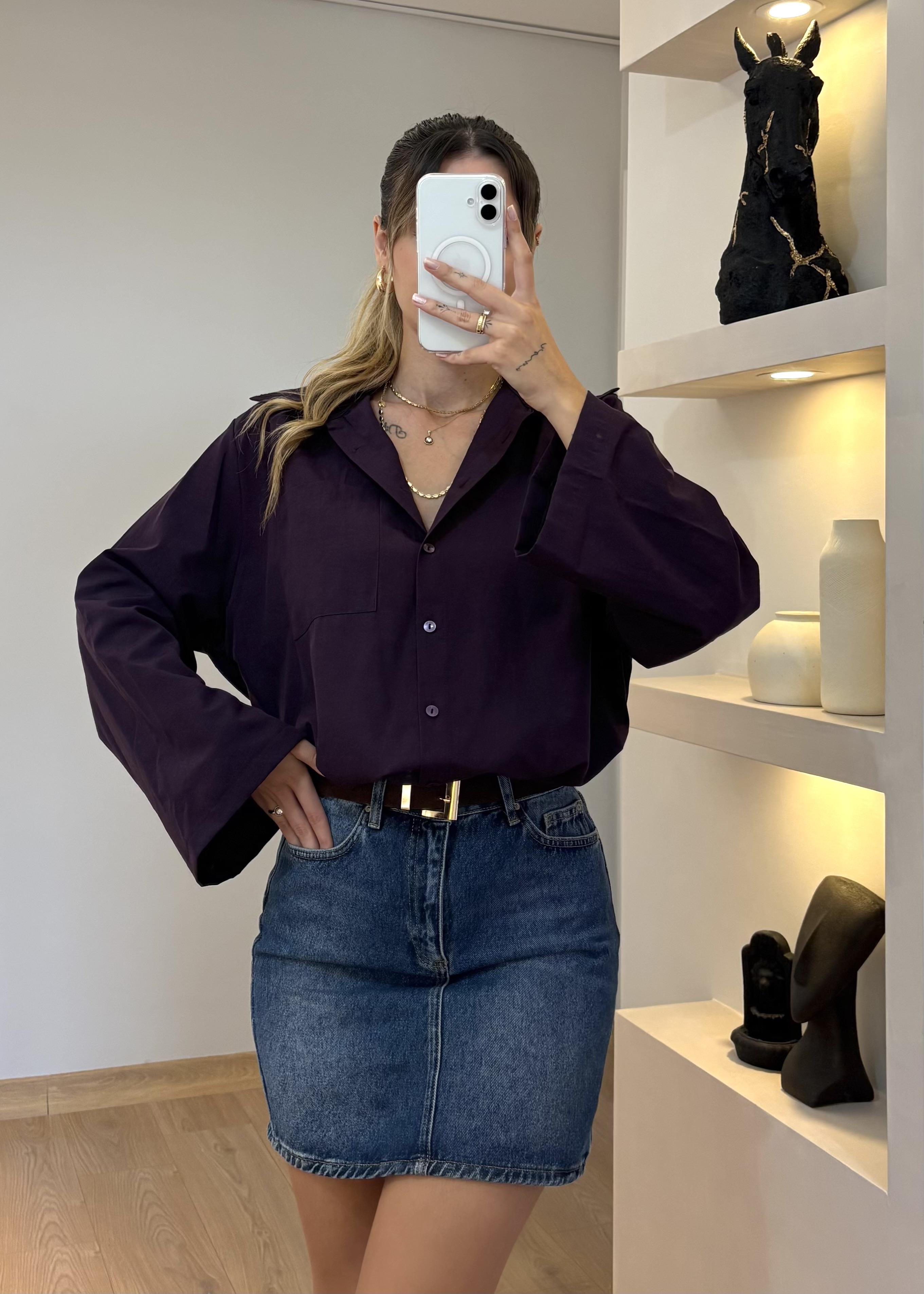 Karen Mürdüm Oversize Gömlek