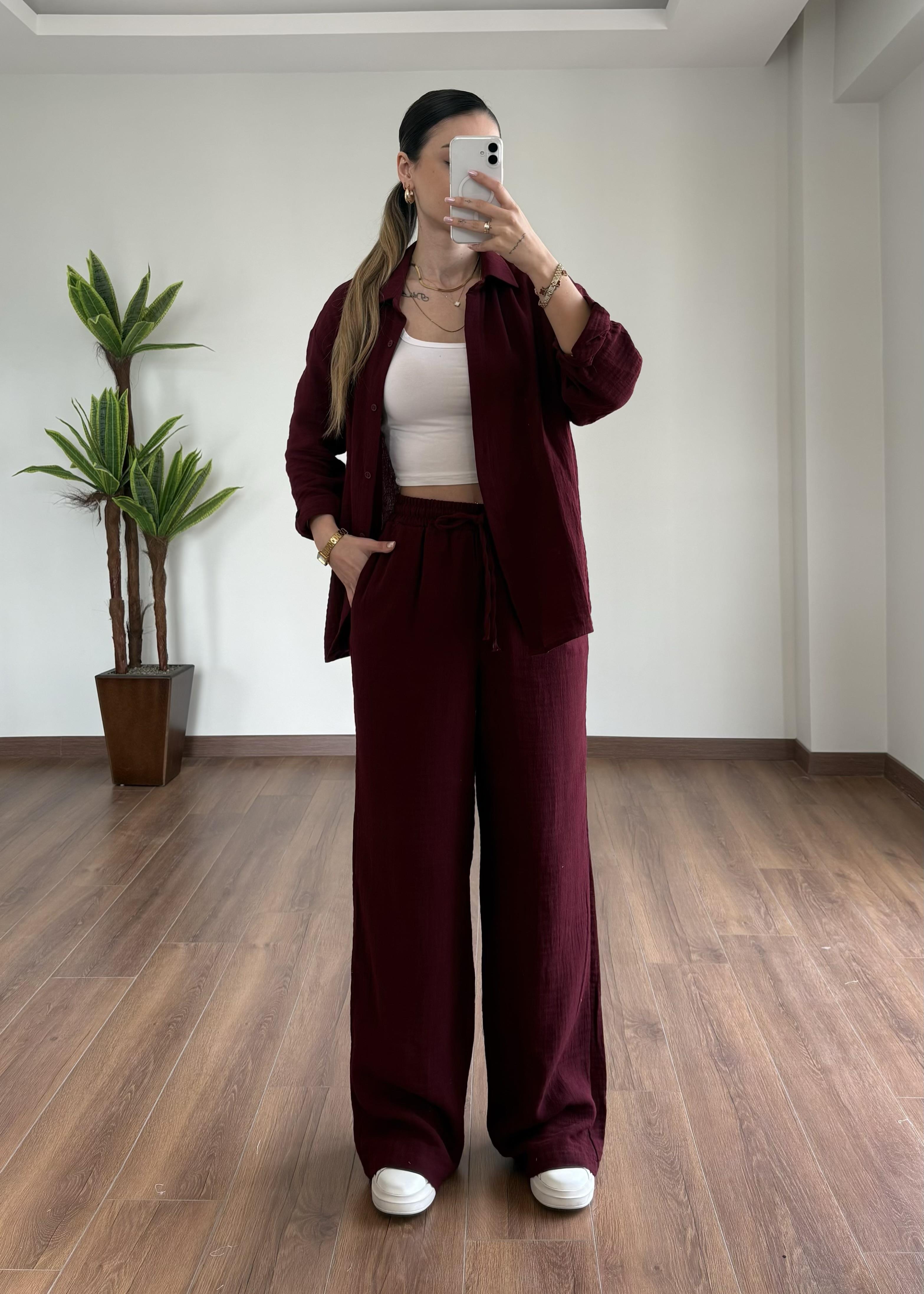 Levin Keten Bordo Takım