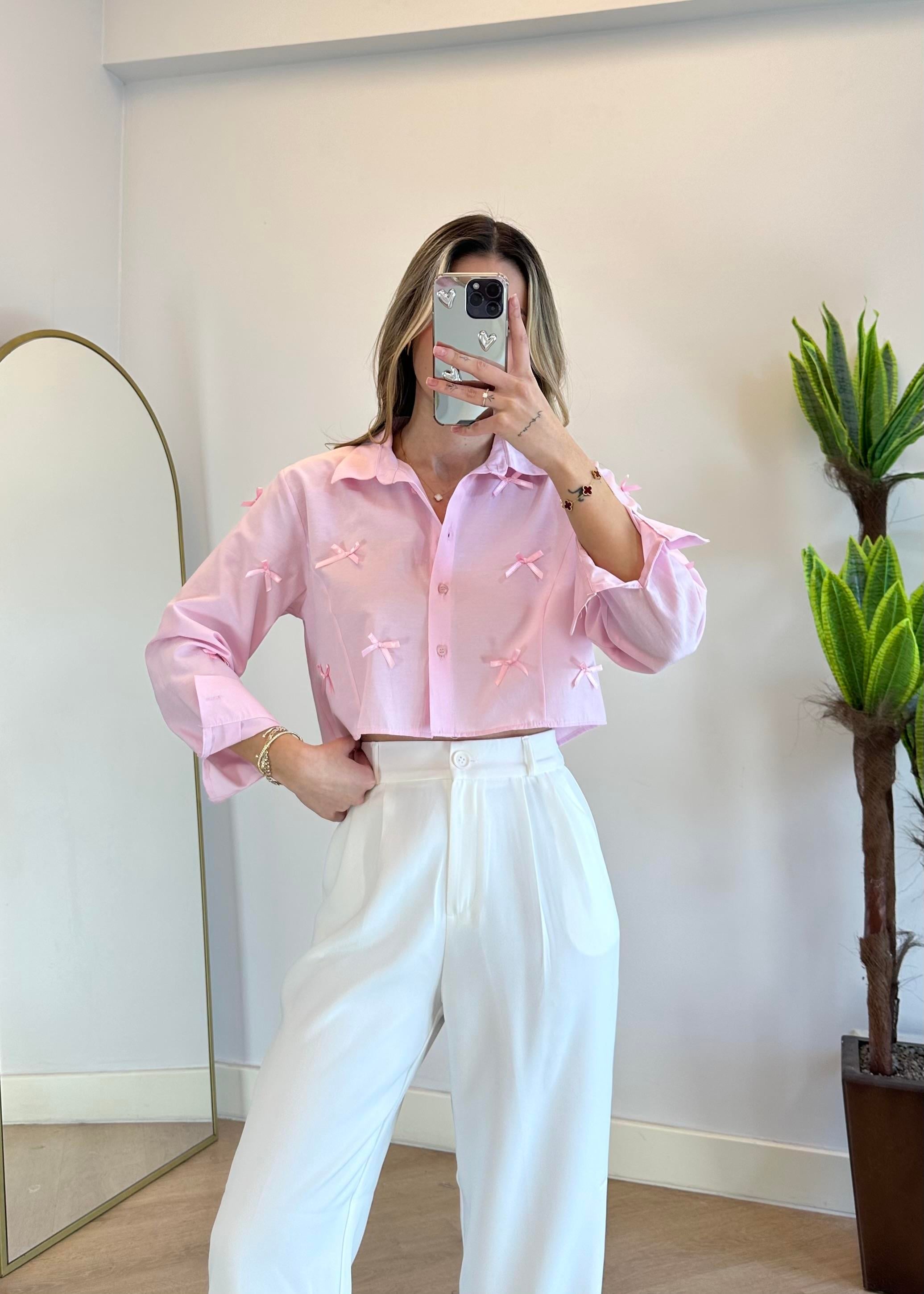 Liza Pembe Fiyonk Gömlek