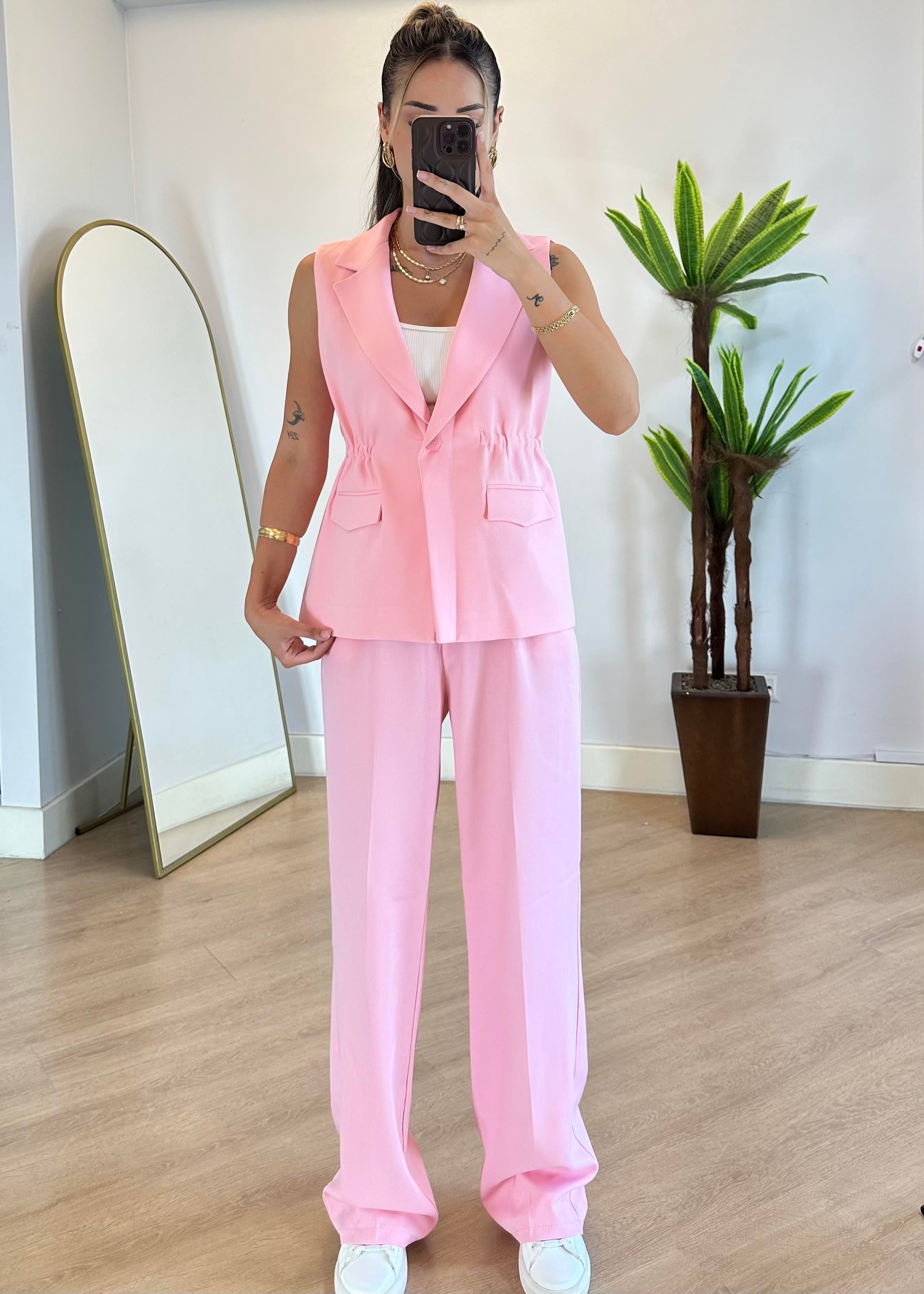 Loris Pembe Yelek Takım
