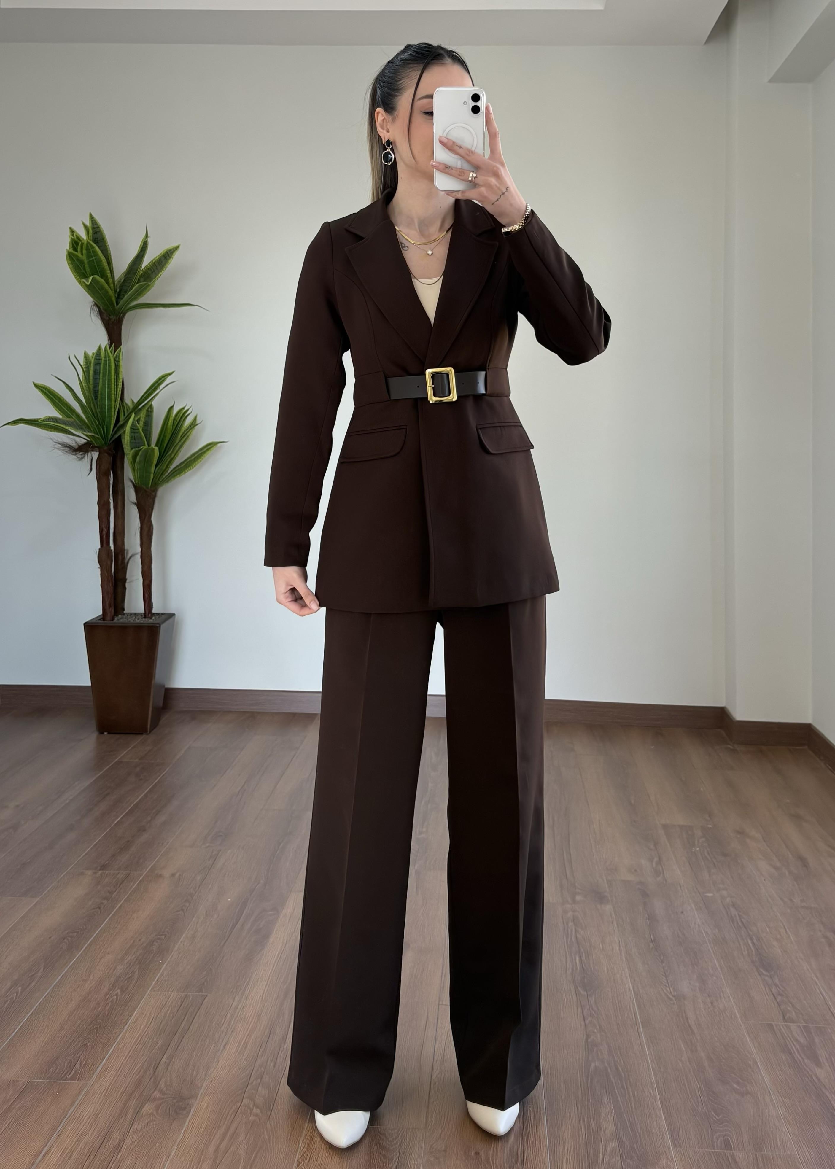 Merry Kahve Tasarım Ceket Takım