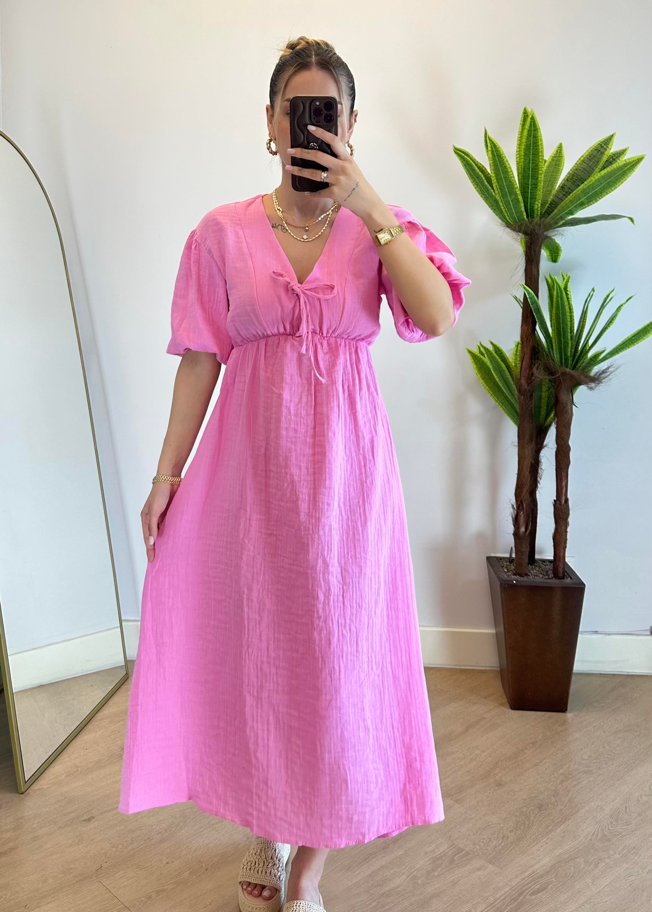 Noah Müslin Pembe Elbise