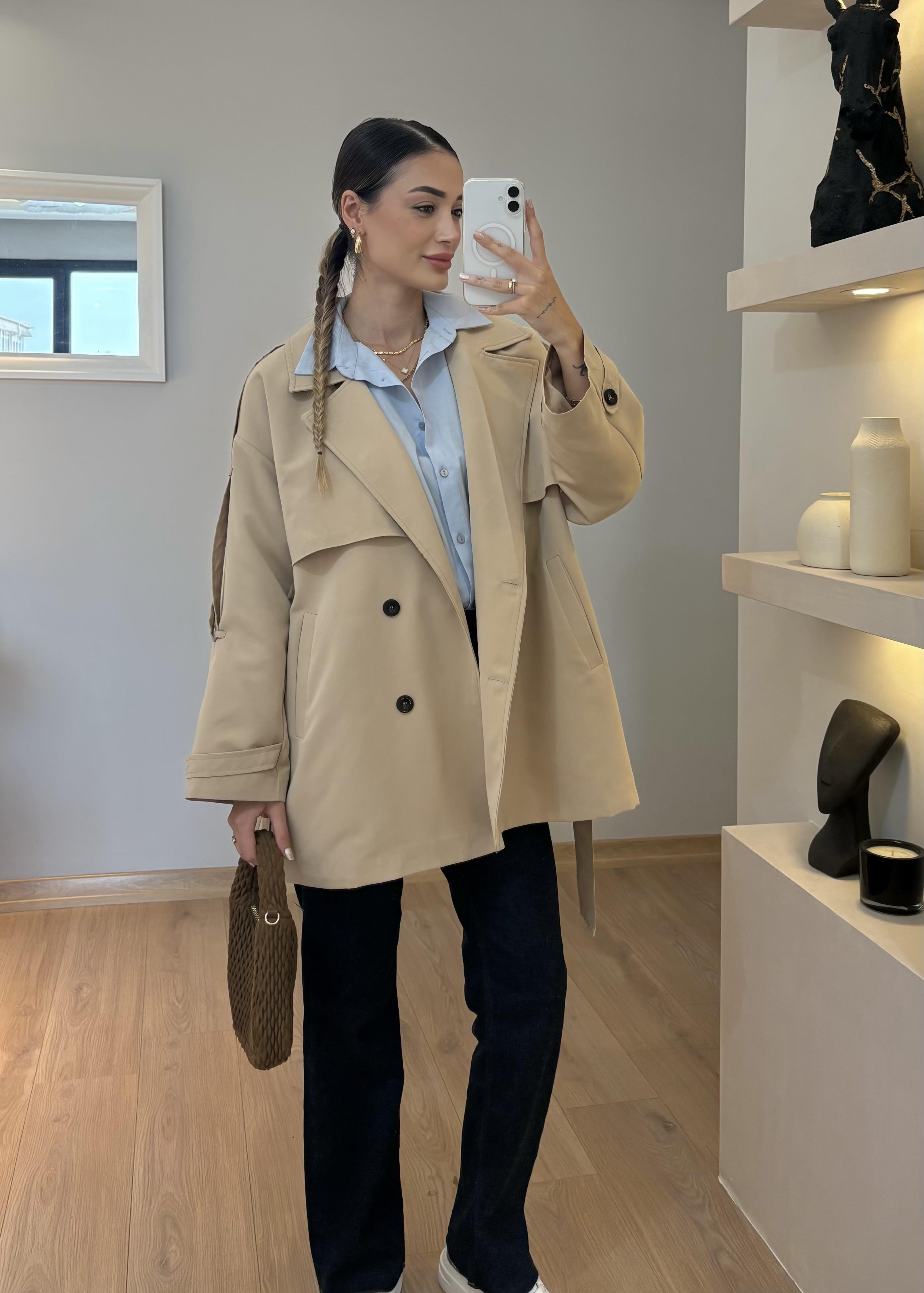 Nora Krem Trençkot