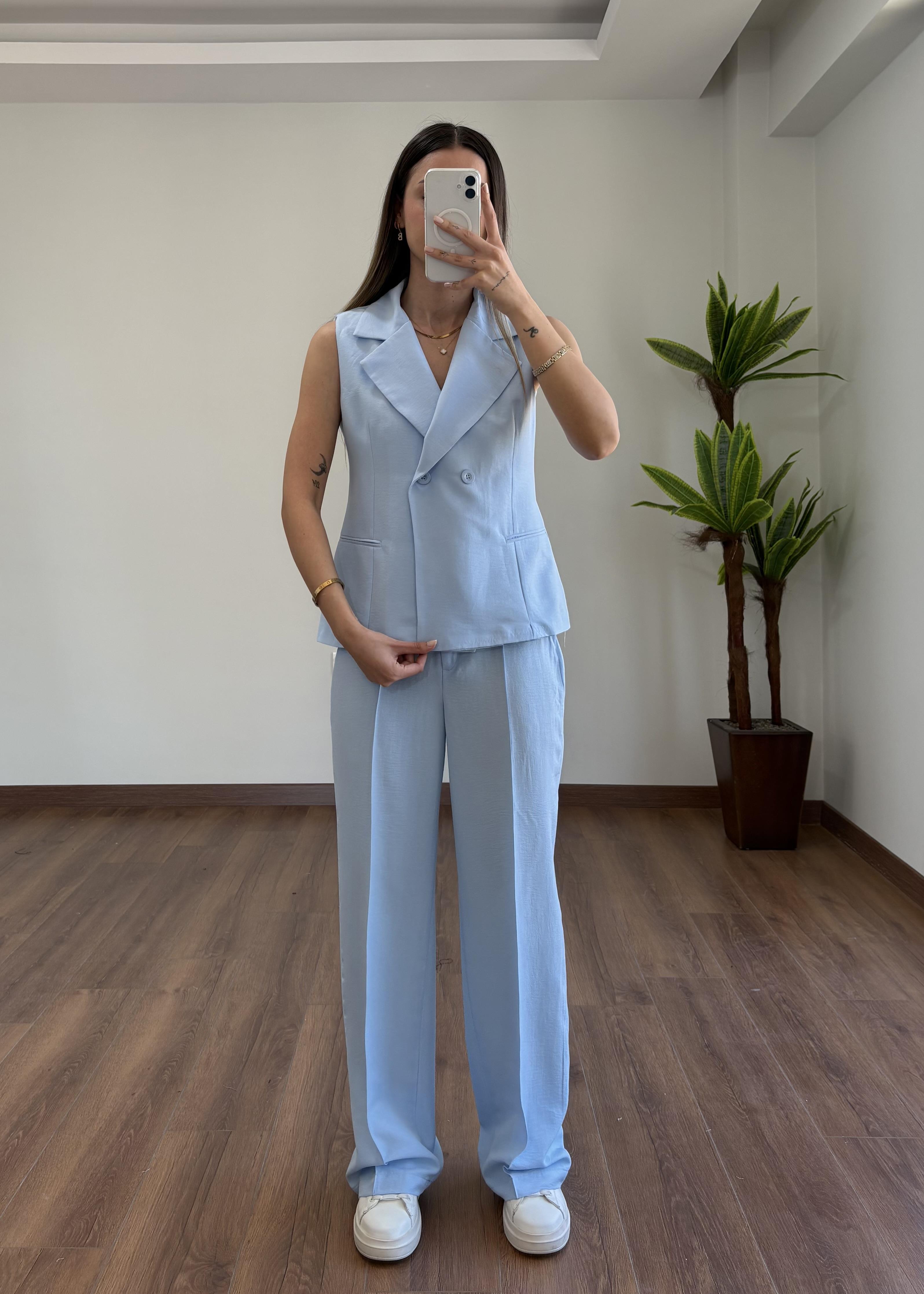 Osya Mavi Yelek Takım