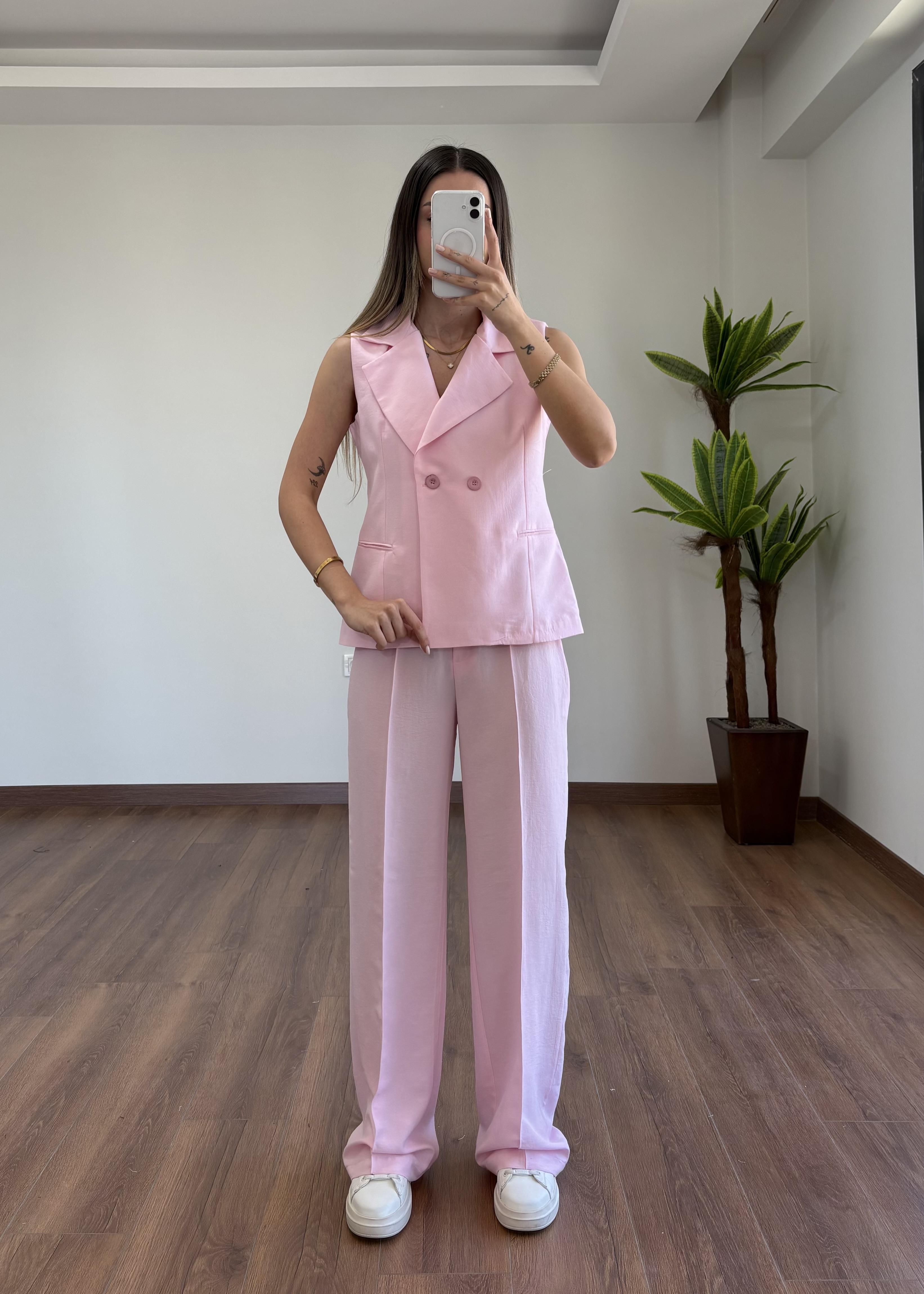 Osya Pembe Yelek Takım