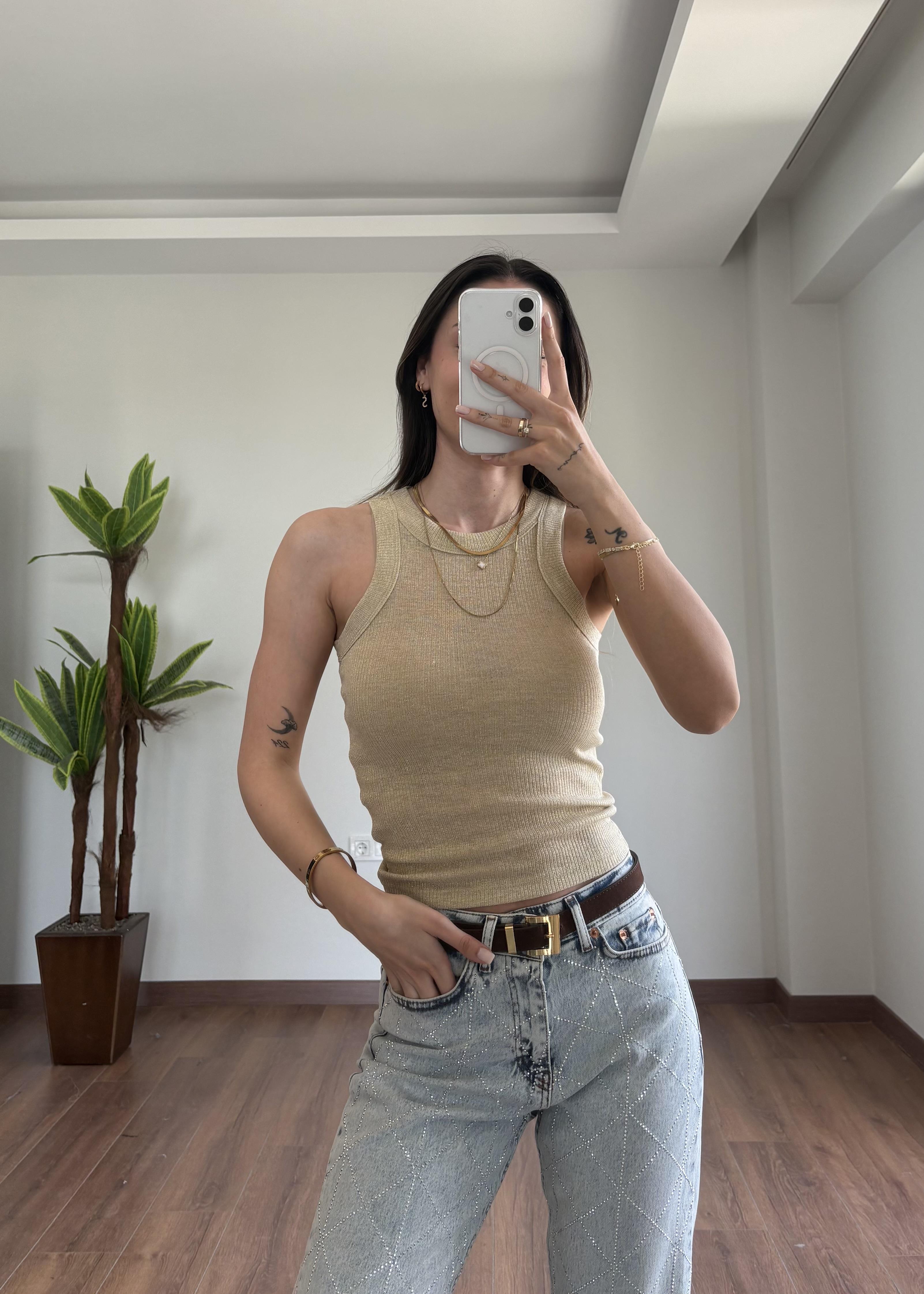 Simli Basic Krem Atlet
