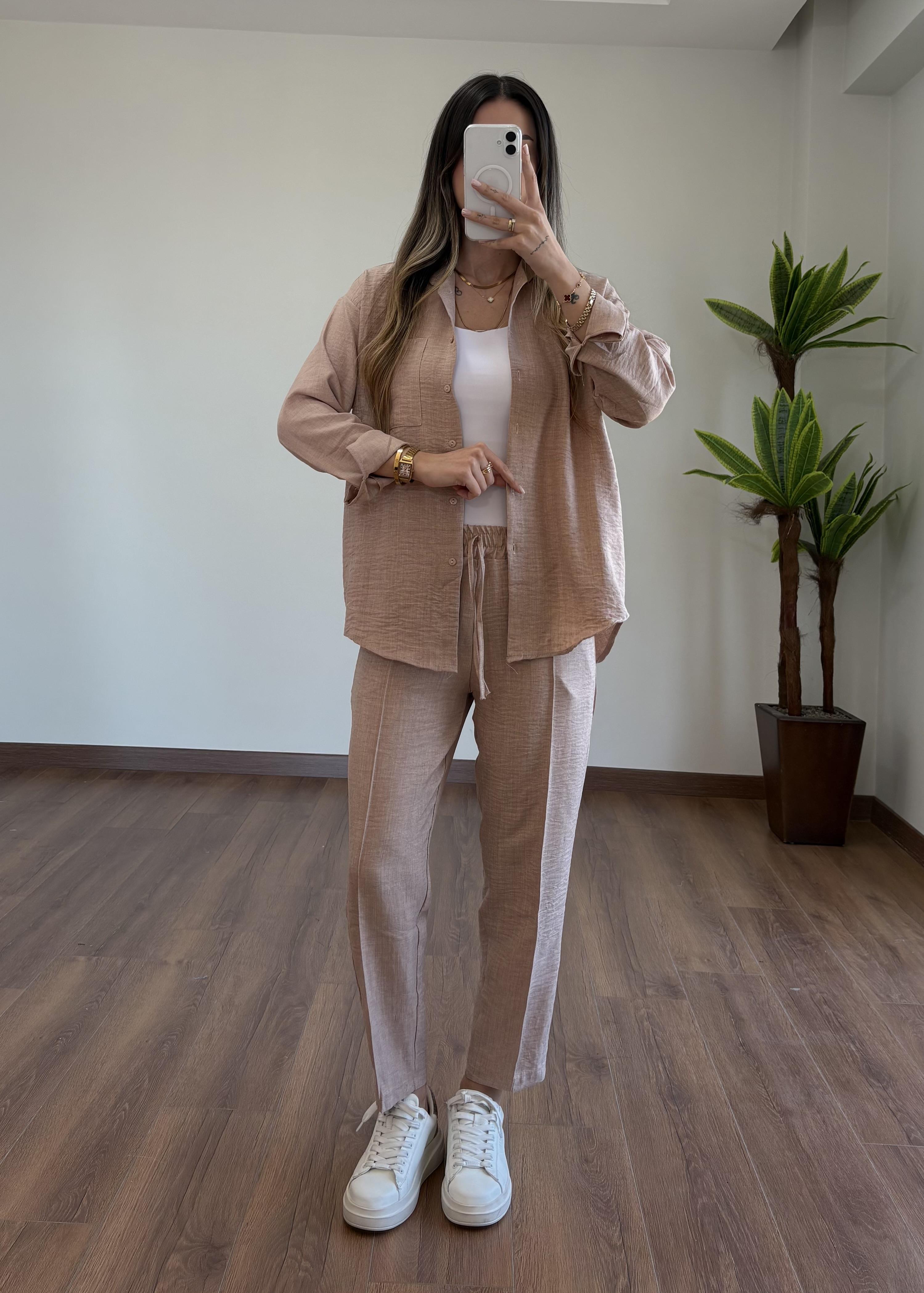 Sofya Keten Krem Takım