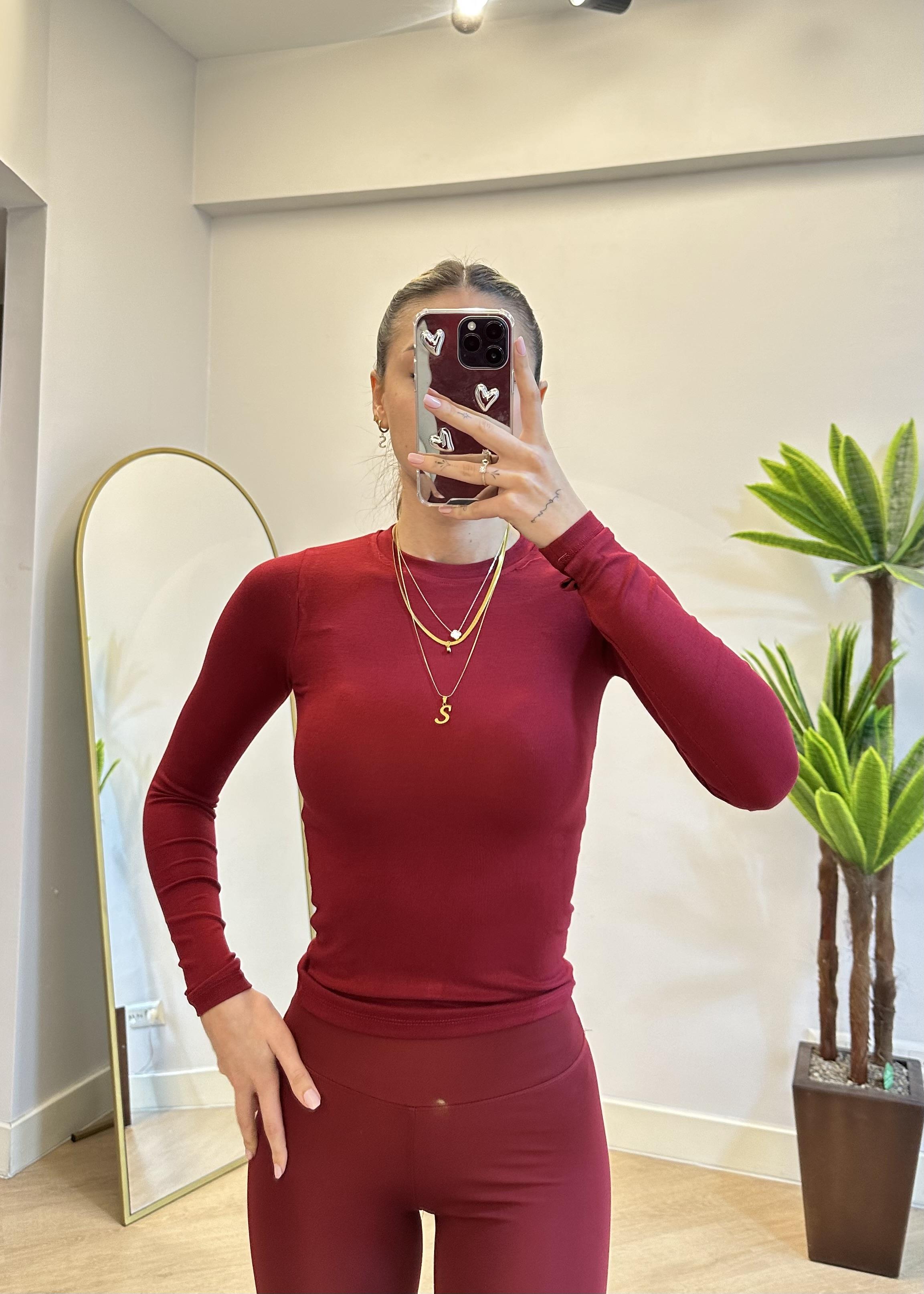 Vena Oysho İçi Şardonlu Parmak Geçmeli Kırmızı Body