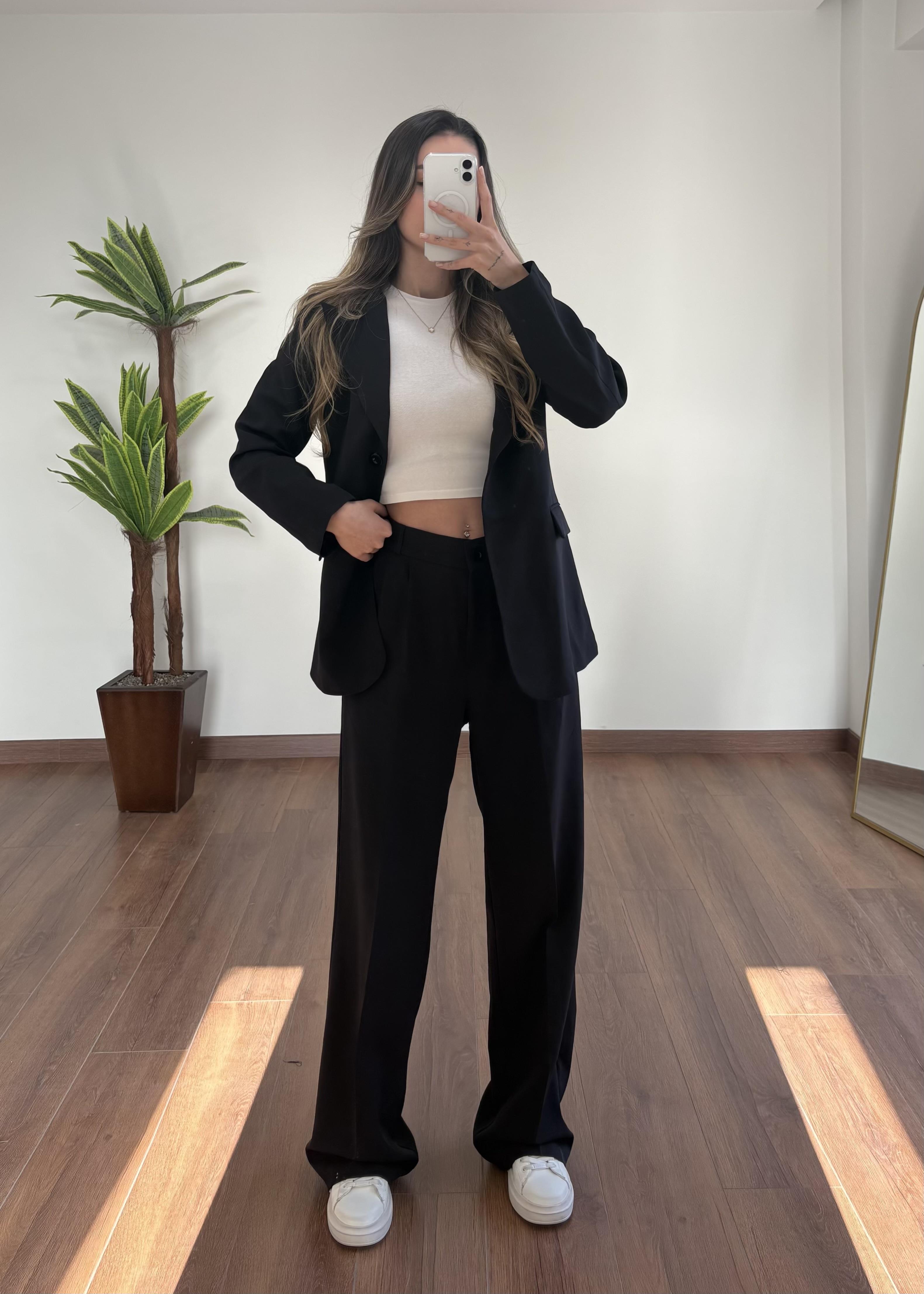 Wany Siyah Blazer Takım