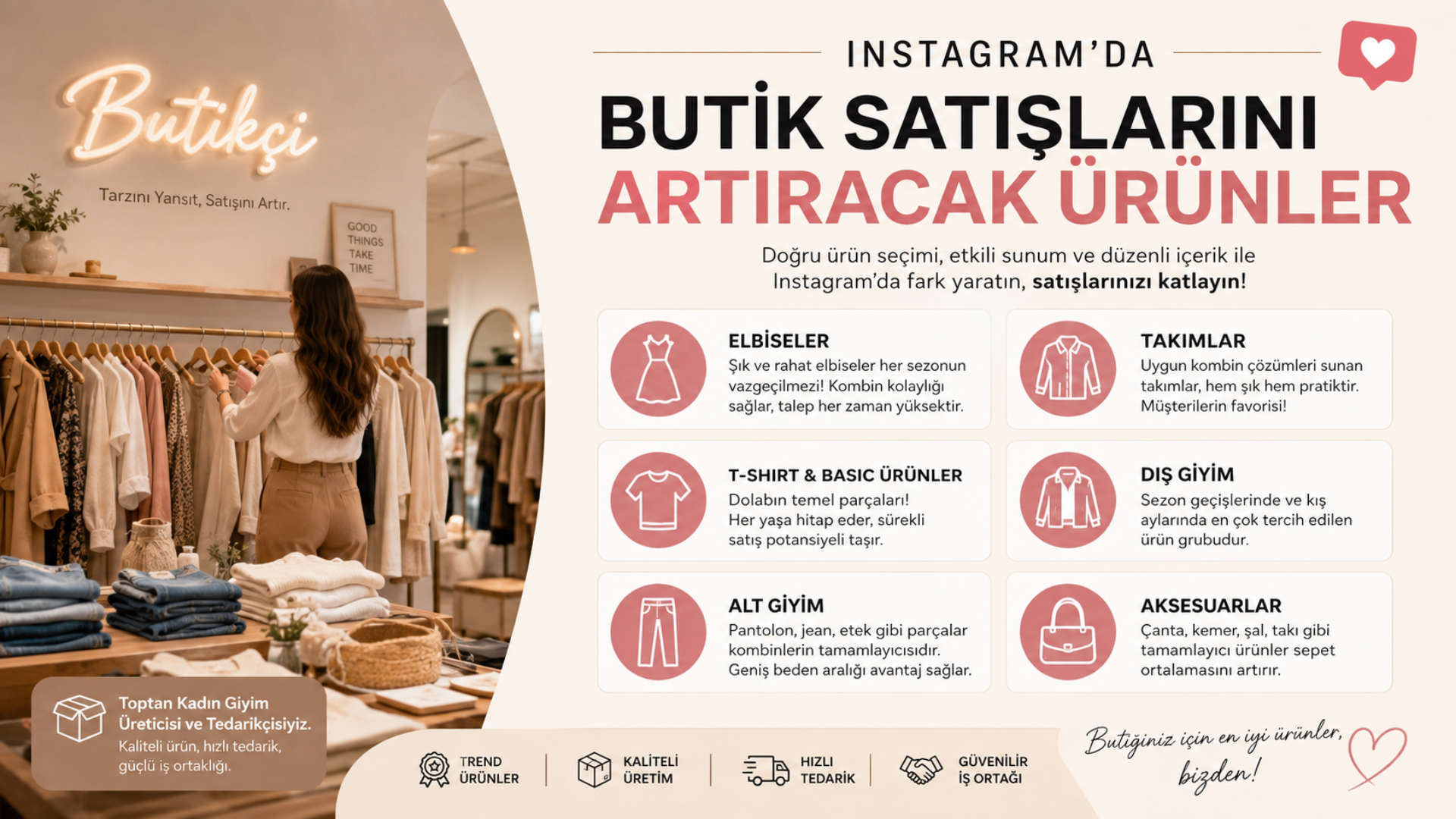 Instagram butik satışlarını artıracak ürünler