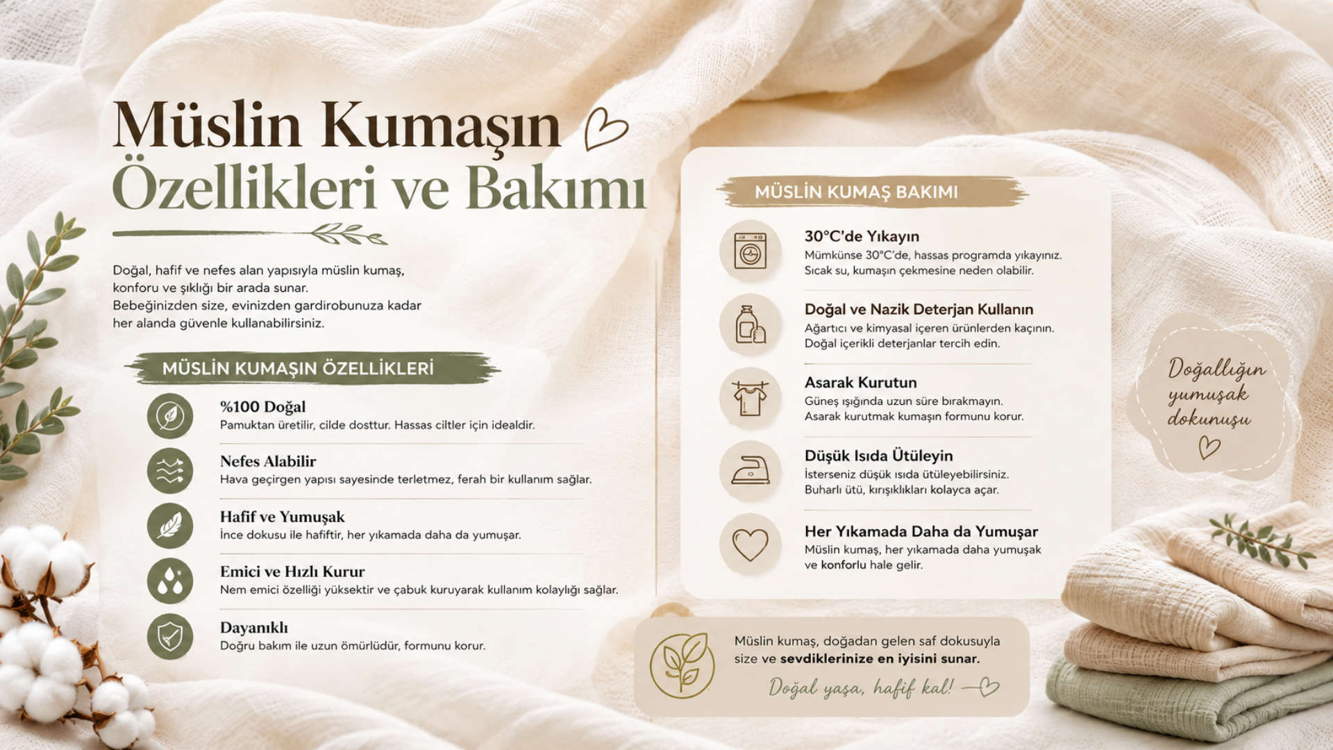Müslin Kumaşın Özellikleri