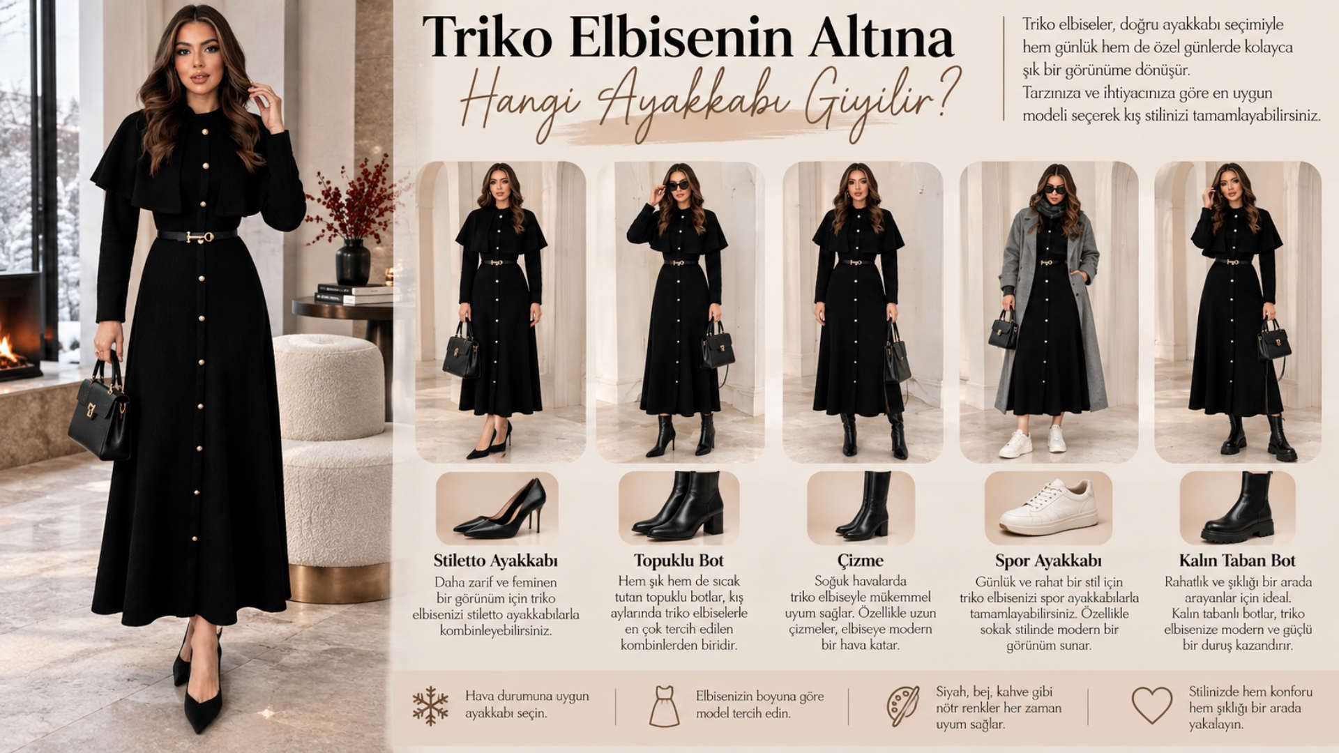 Triko Elbisenin Altına Hangi Ayakkabı gider