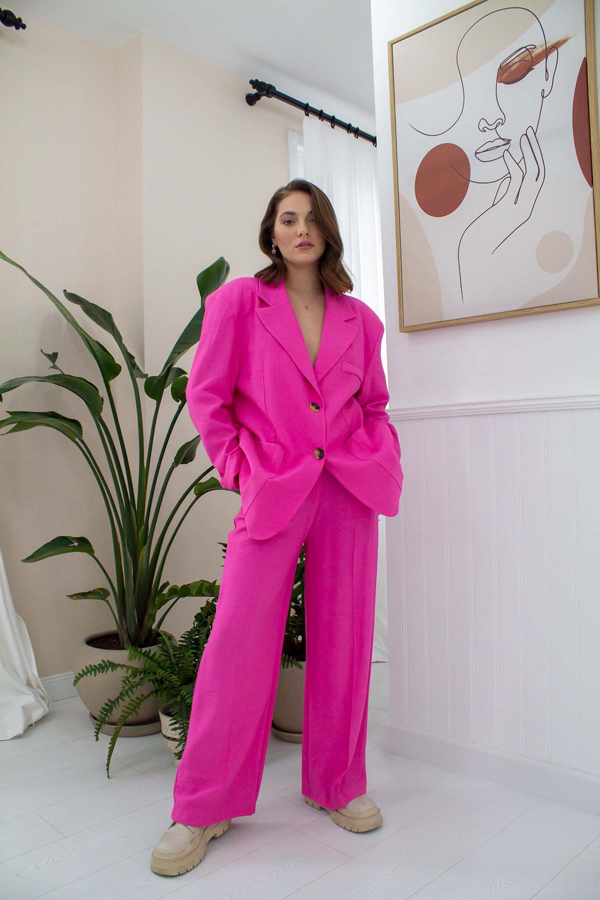 Toptan Fuşya Palazzo Takım