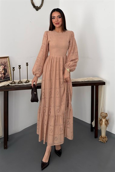 Beige Lace Dress
