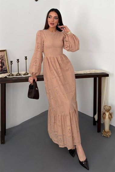 Beige Lace Dress
