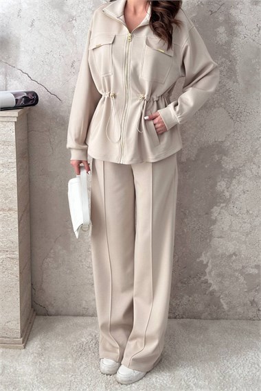 Beige Two-Piece Set