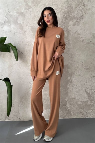 Camel Classic Corduroy Sweater And Pants Set