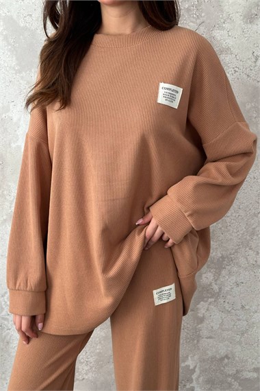 Camel Classic Corduroy Sweater And Pants Set