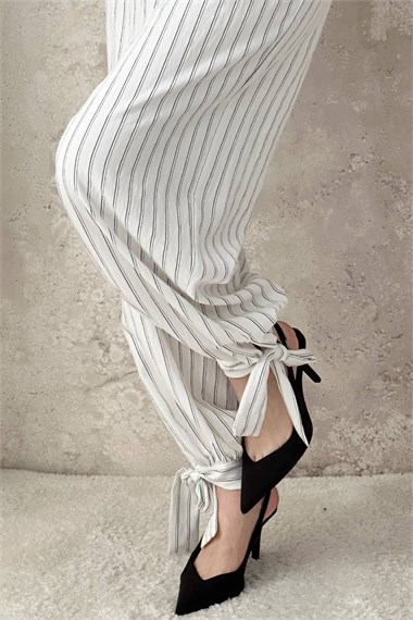 Off-white striped two-piece set