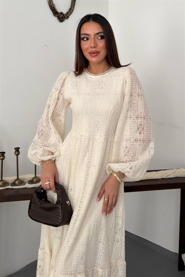 Off-White Lace Dress