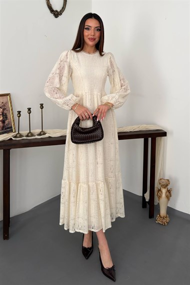 Off-White Lace Dress