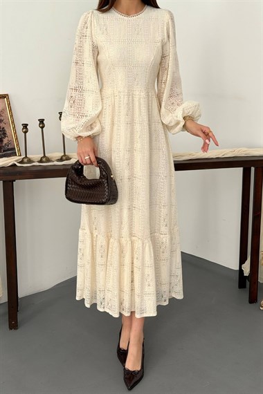 Off-White Lace Dress