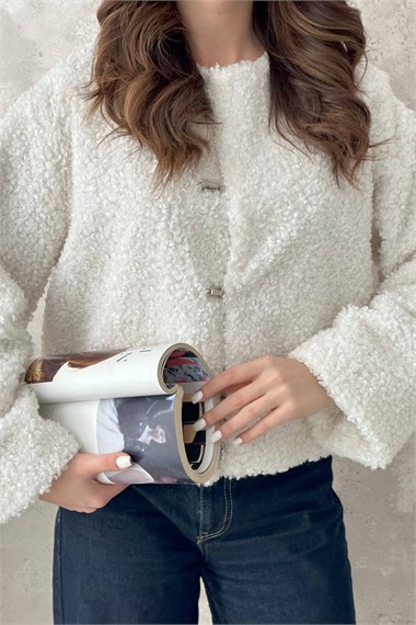 Off-White Plush Short Jacket