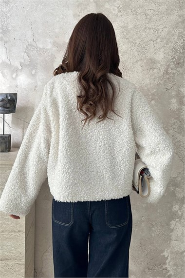 Off-White Plush Short Jacket