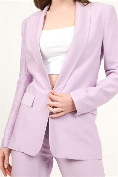 Fit Ceket ve Pantolon Takım - Lila