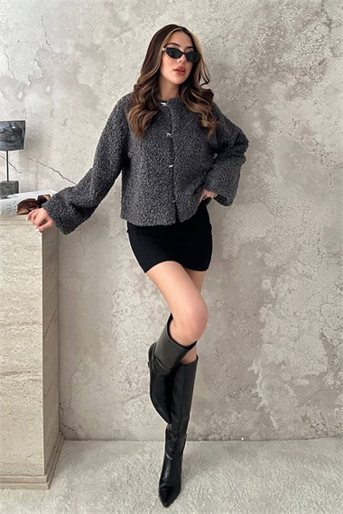 Smoked Plush Short Jacket