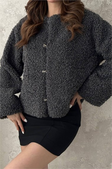 Smoked Plush Short Jacket