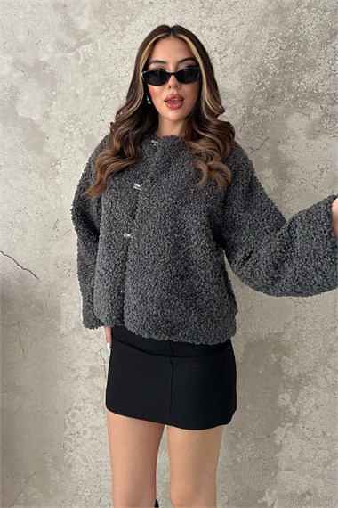 Smoked Plush Short Jacket