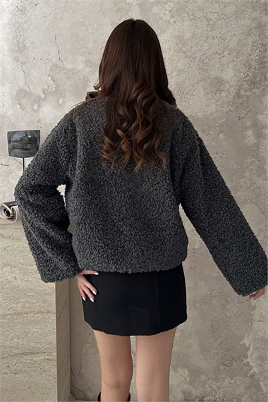 Smoked Plush Short Jacket