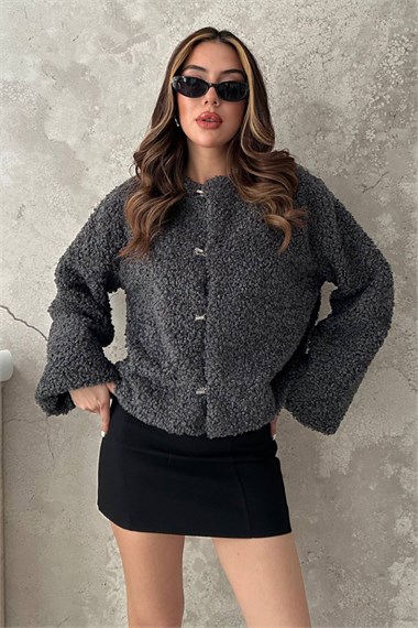 Smoked Plush Short Jacket