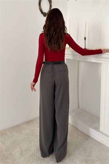 Smoked Pleated Comfort Trousers