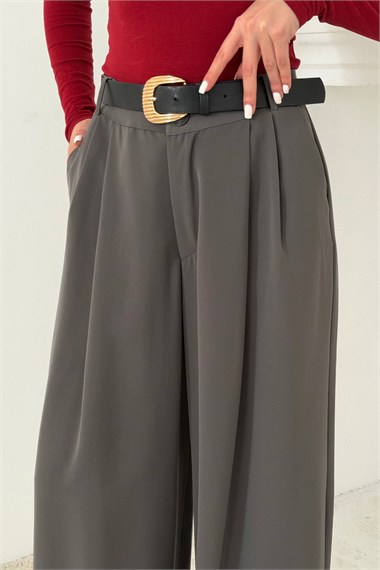 Smoked Pleated Comfort Trousers
