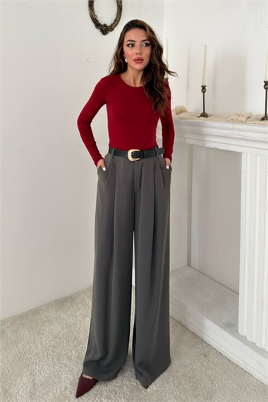Smoked Pleated Comfort Trousers