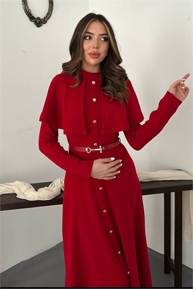 Red Cape Dress