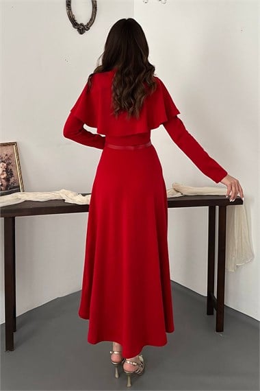 Red Cape Dress