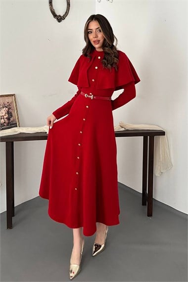 Red Cape Dress