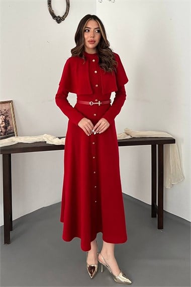 Red Cape Dress