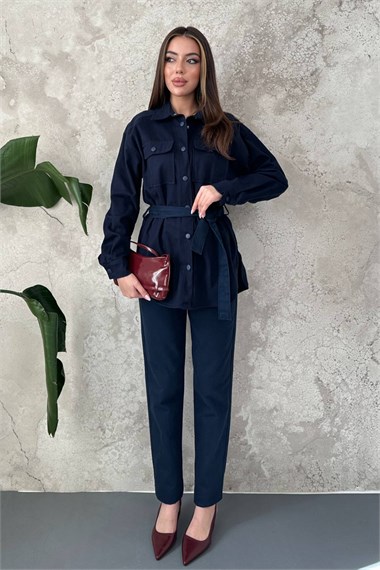 Lacivert Gabardin Takım