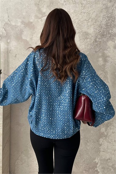 Blue Sequin Jacket