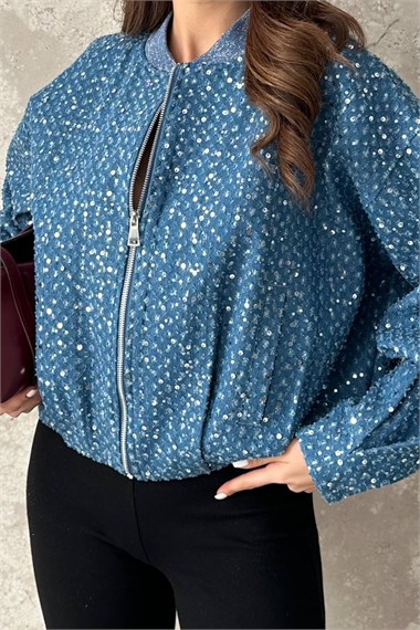 Blue Sequin Jacket