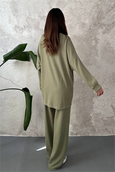Mint Classic Corduroy Sweater And Pants Set