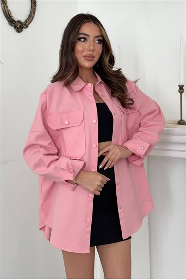 Pink Gabardine Shirt