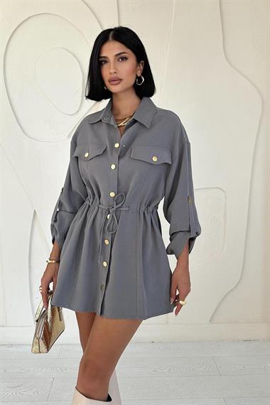 Wholesale Anthracite Snap Tunnel Shirt